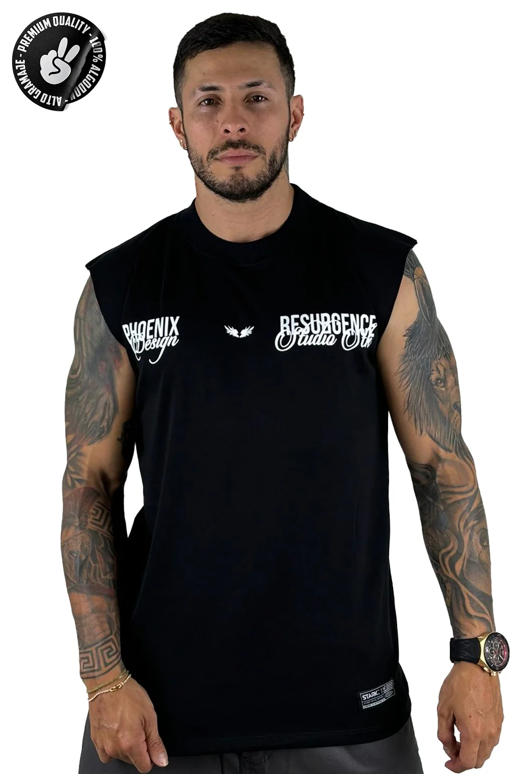 Camisilla Negra Resurgence Alto Gramaje - Image 2