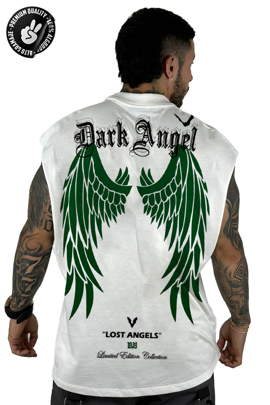 Camisilla Blanca Dark Angel Alto Gramaje - Image 2