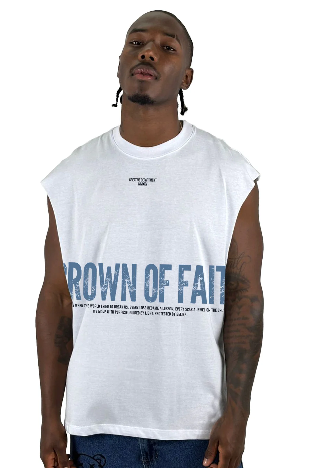 Camisilla crudo Crown Of Faith alto gramaje - Image 2
