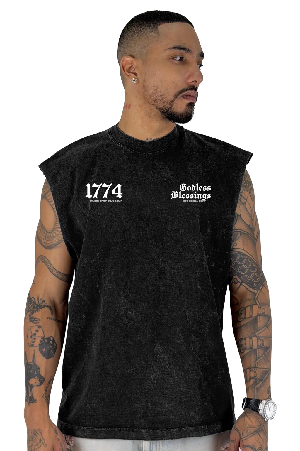 Camisilla sky Negra Godless Blessing 1774 - Image 2