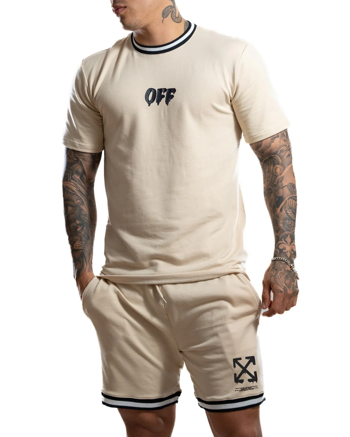 Conjunto Beige Off Negro