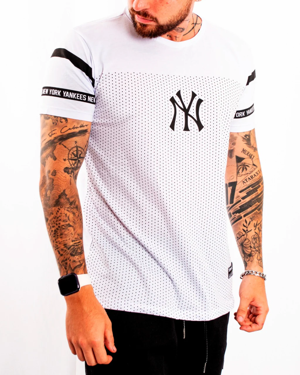 Camiseta blanca New York puntos