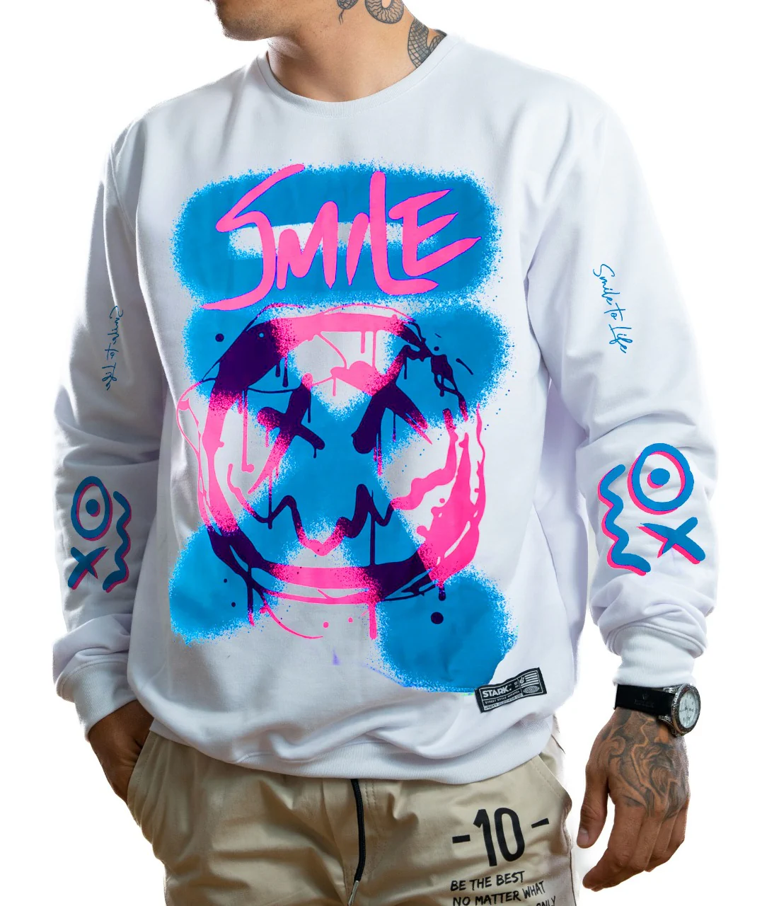 Buzo blanco smile carita