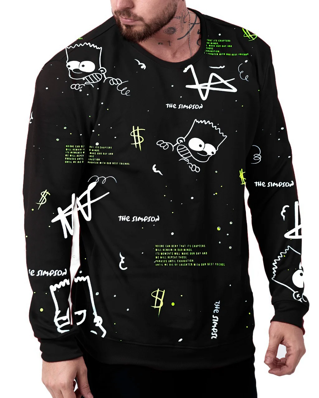 Buzo Negro Neon simpsons