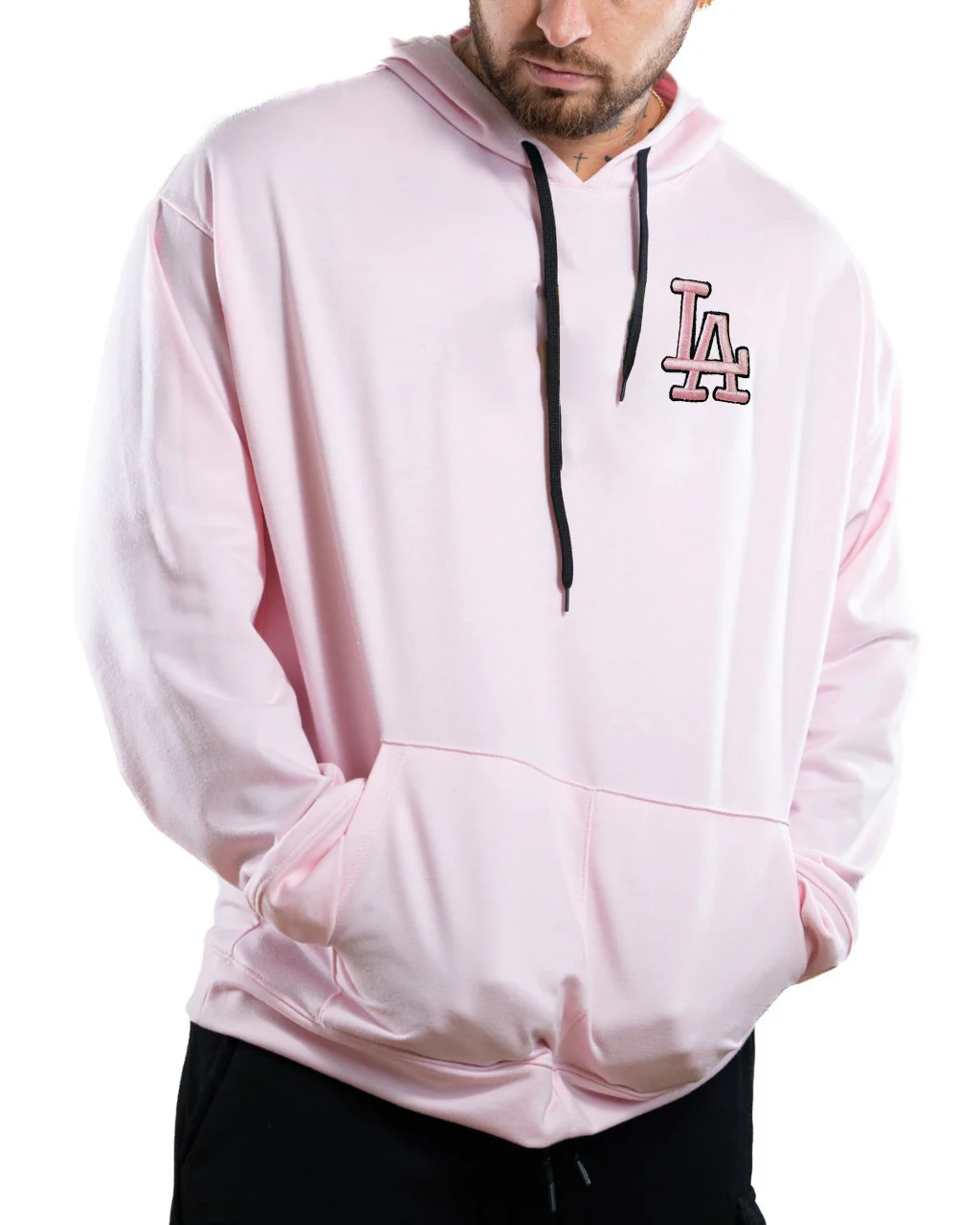 Buzo rosado Capucha LA