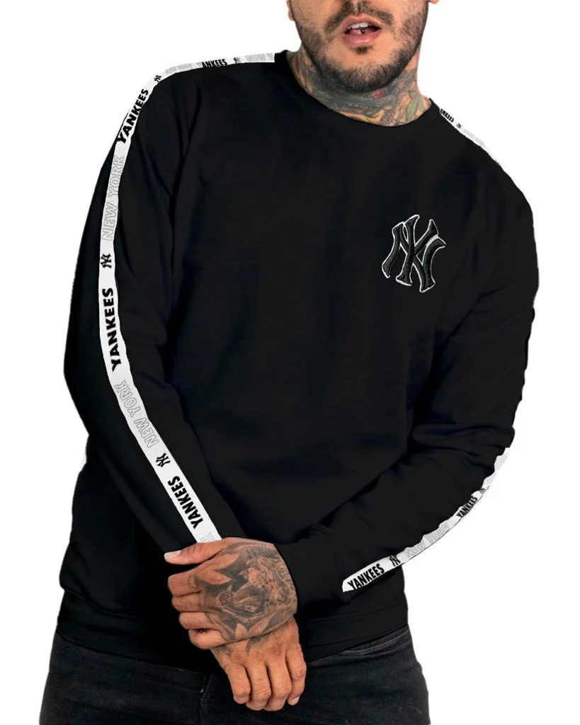 Buzo Negro NY cinta blanca