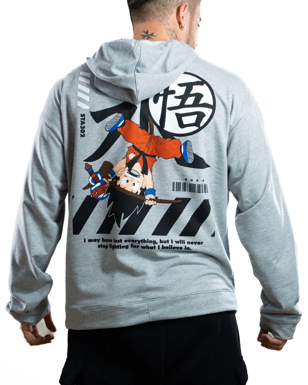 Buzo Gris Capucha Dragon Ball Z - Image 2