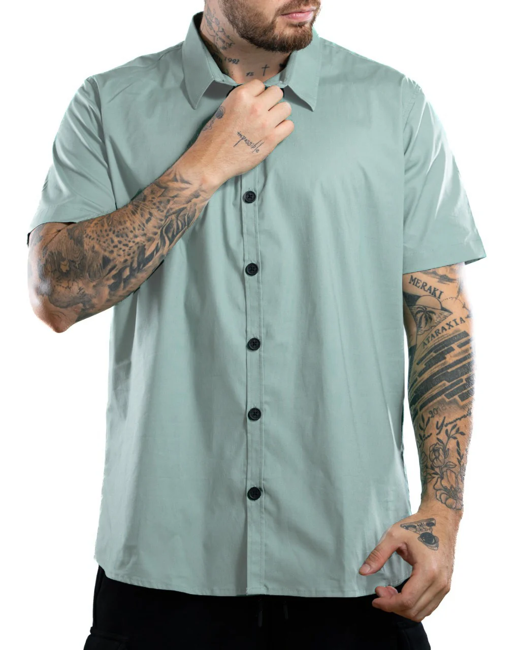 Camisa gris claro