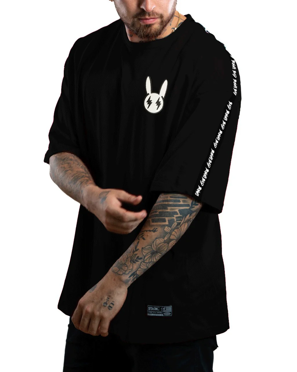 Oversize negro sick bunny cinta