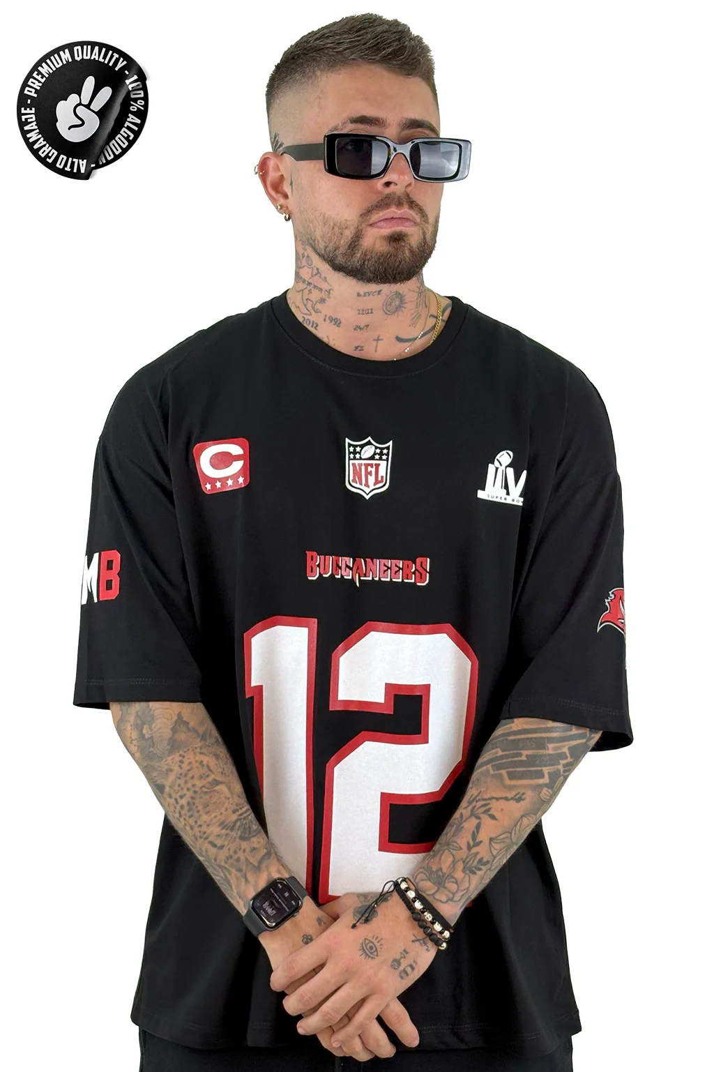 Oversize alto gramaje negra brady 12