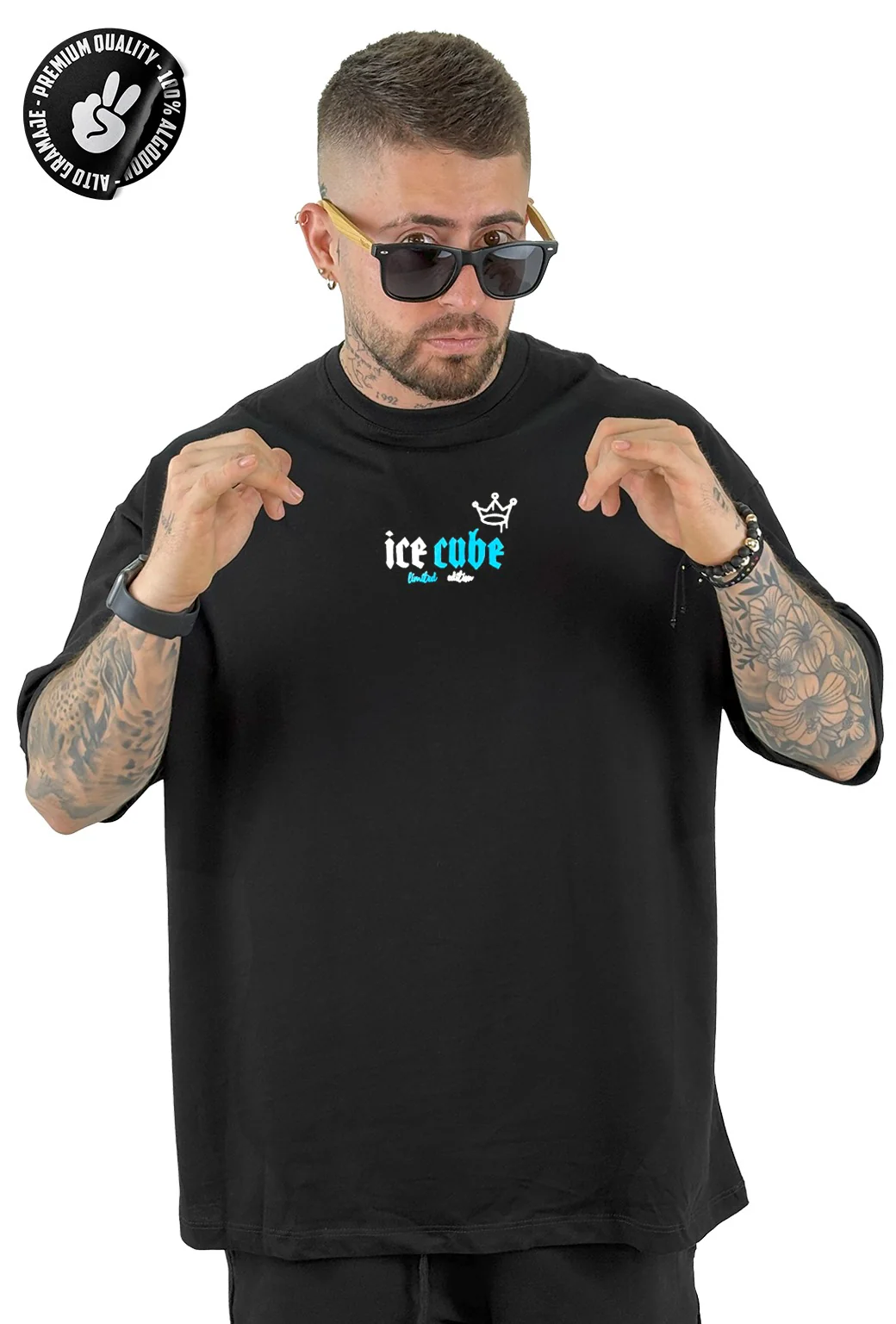 Oversize negra ice cube alto gramaje - Image 2