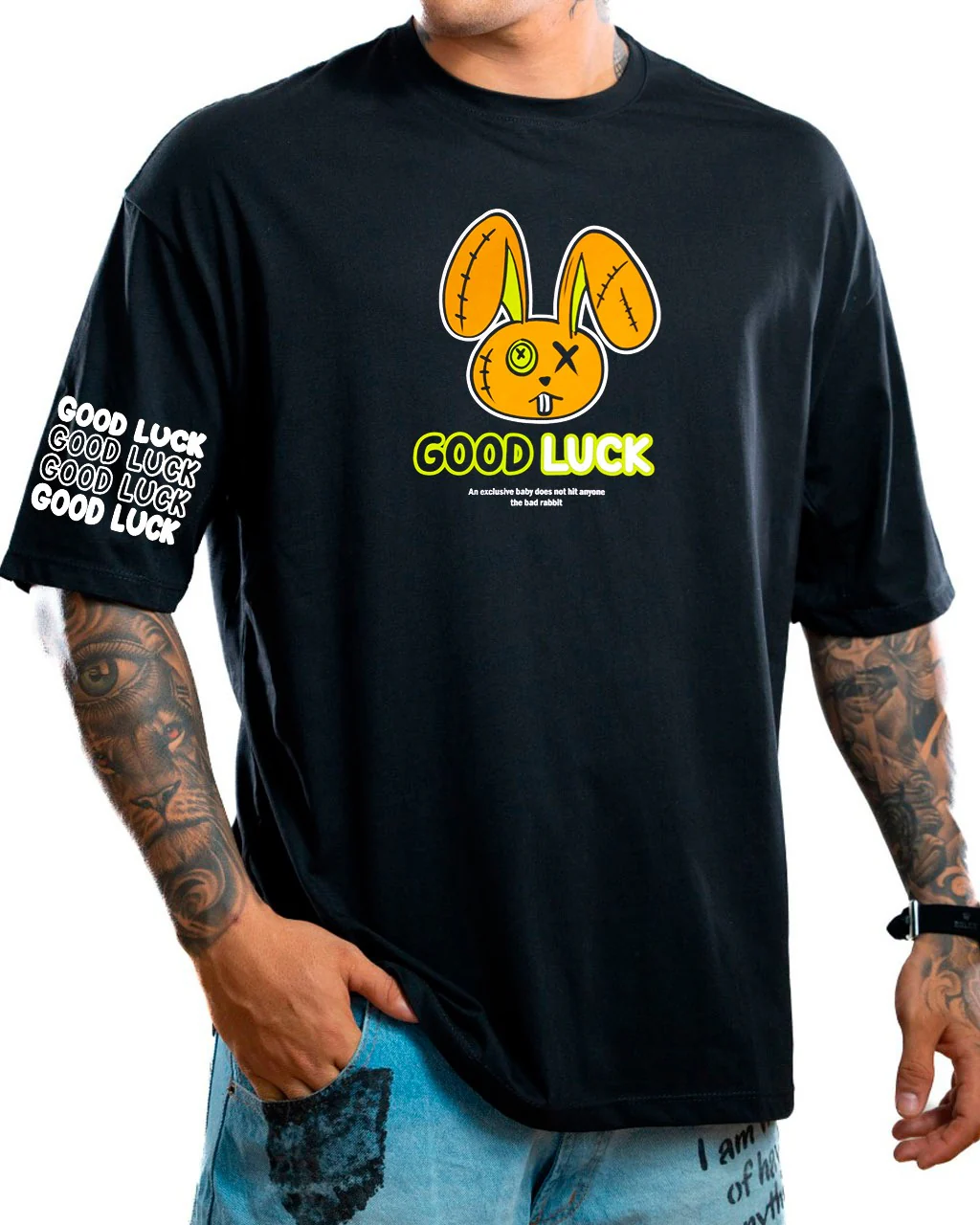 Oversize Negra Good Luck