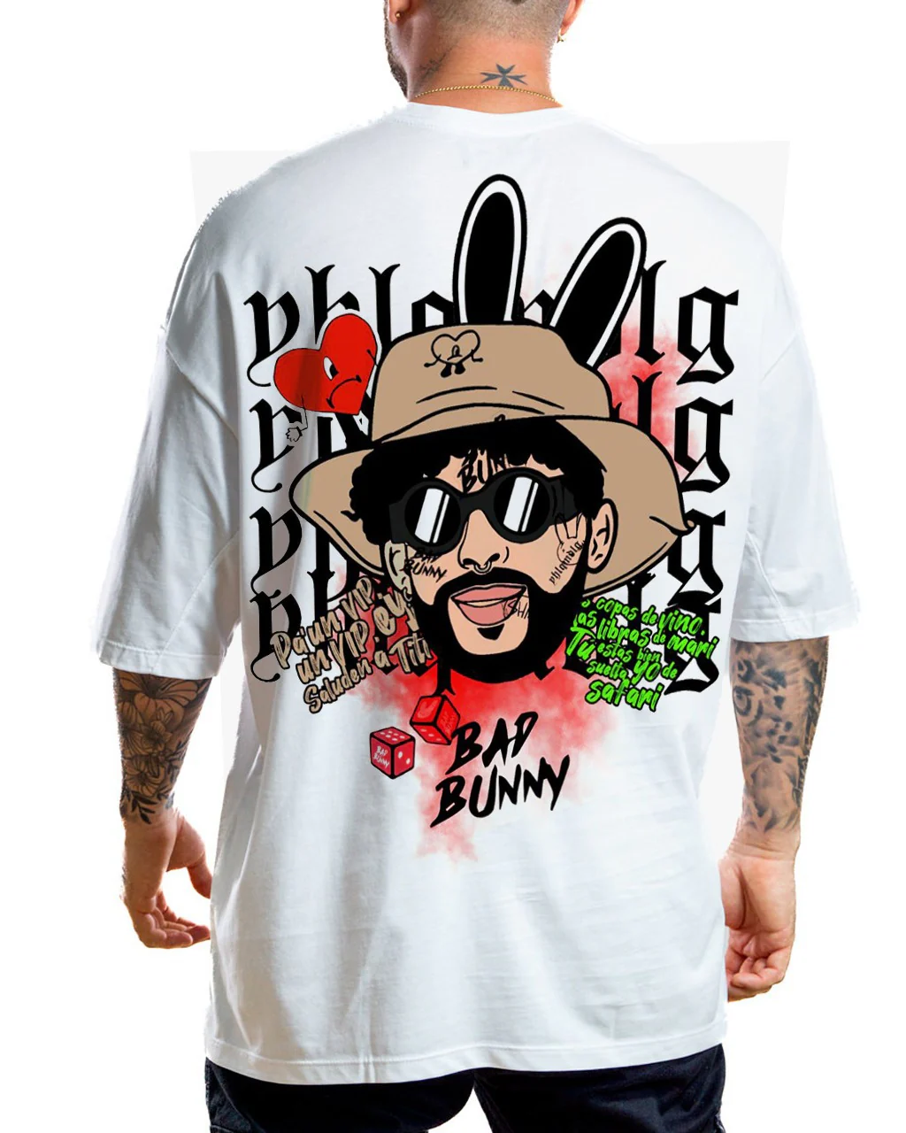 Oversize blanca bunny pava
