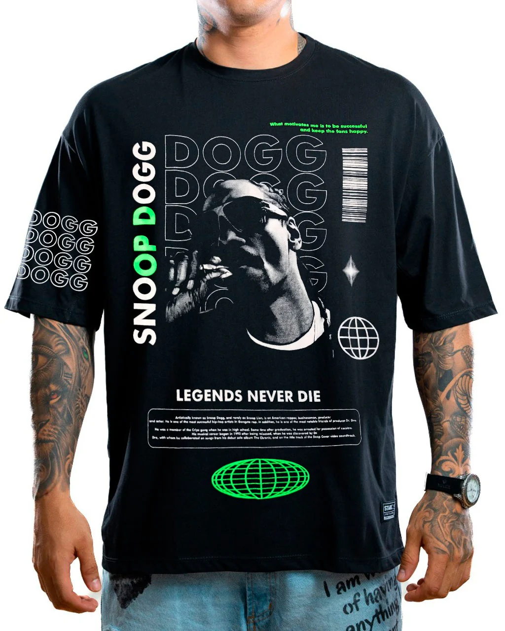 Oversize Negra Snoop Dog