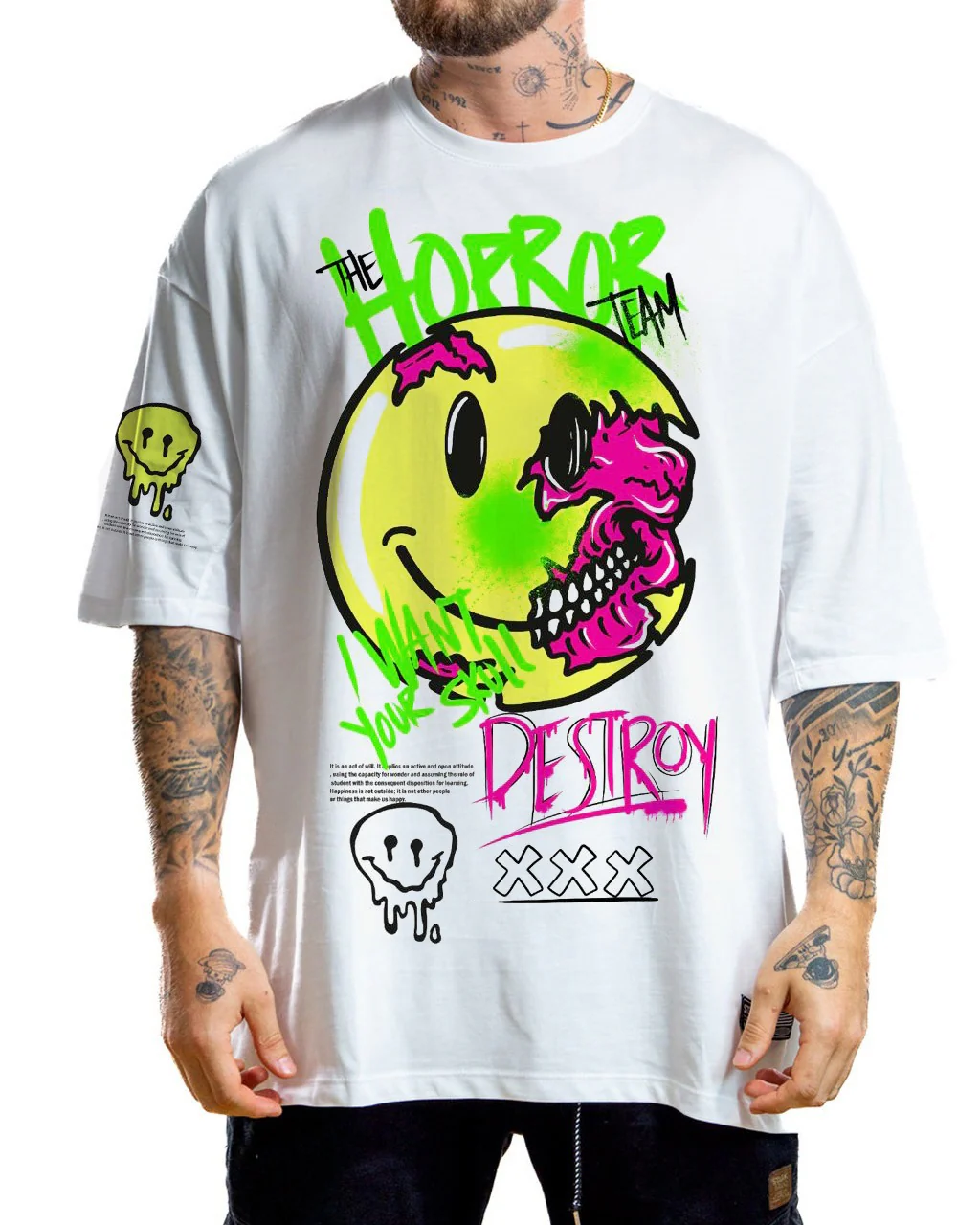 Oversize Blanco The Horror