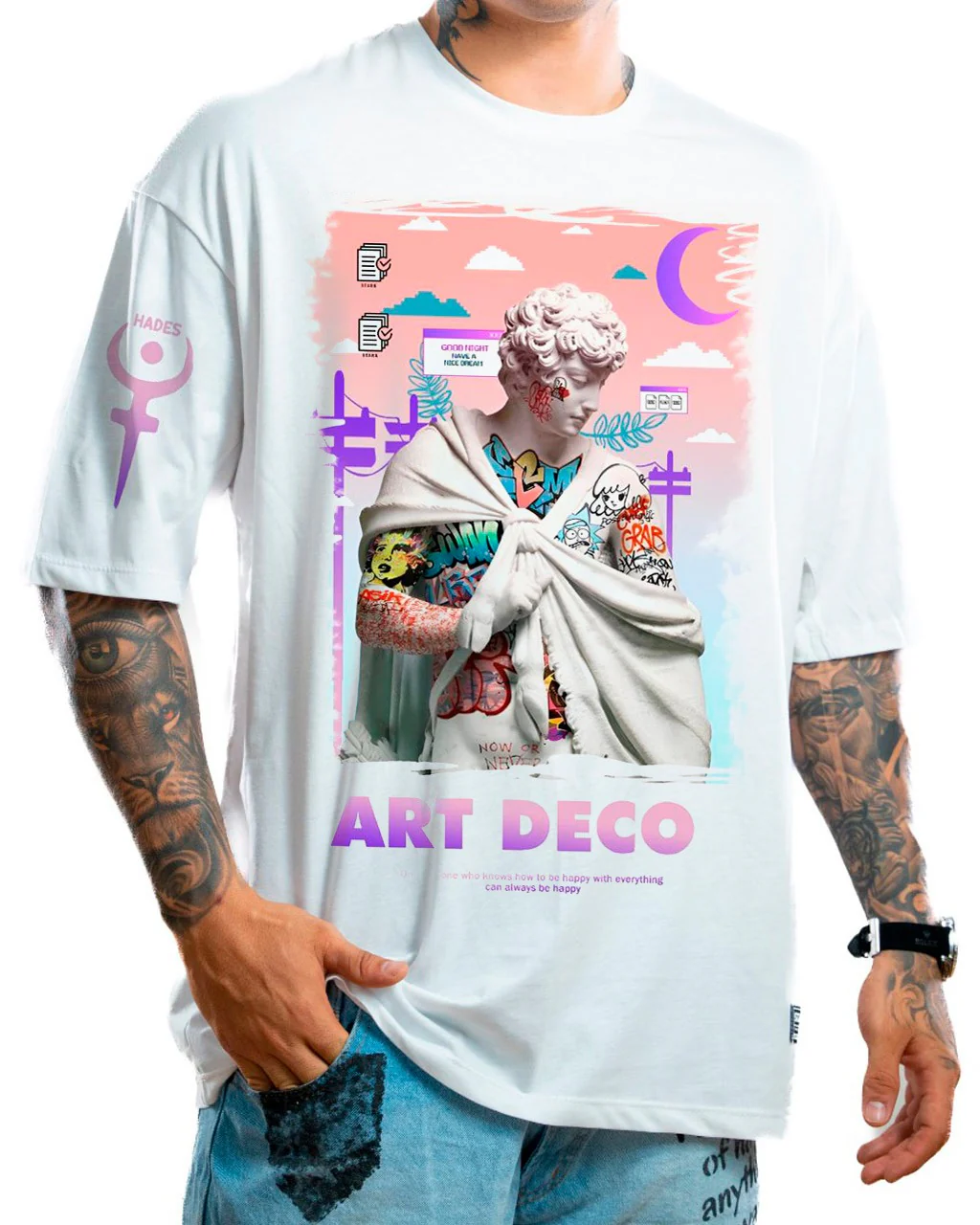 Oversize blanca Griego Deco Art