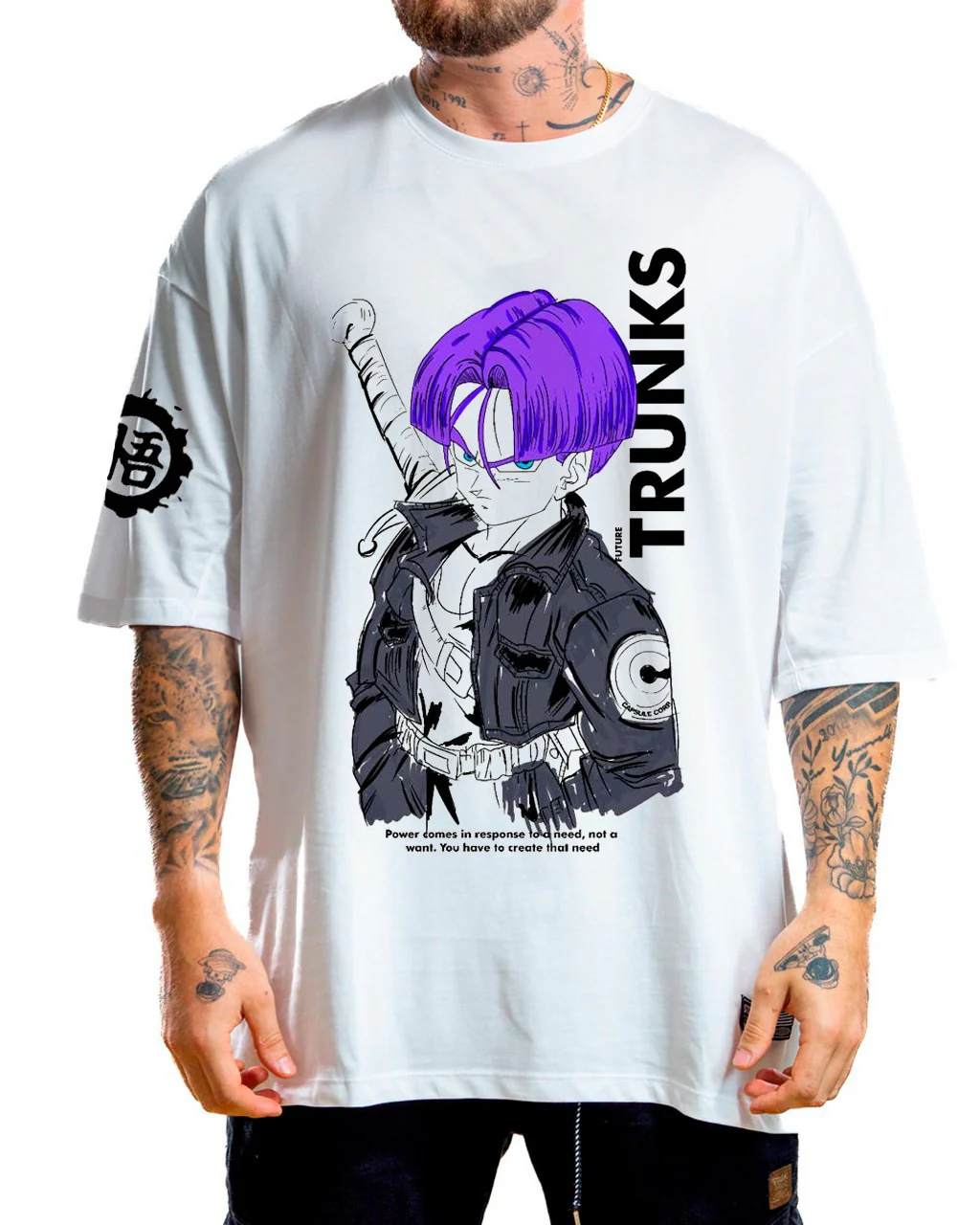 Oversize blanca trunks