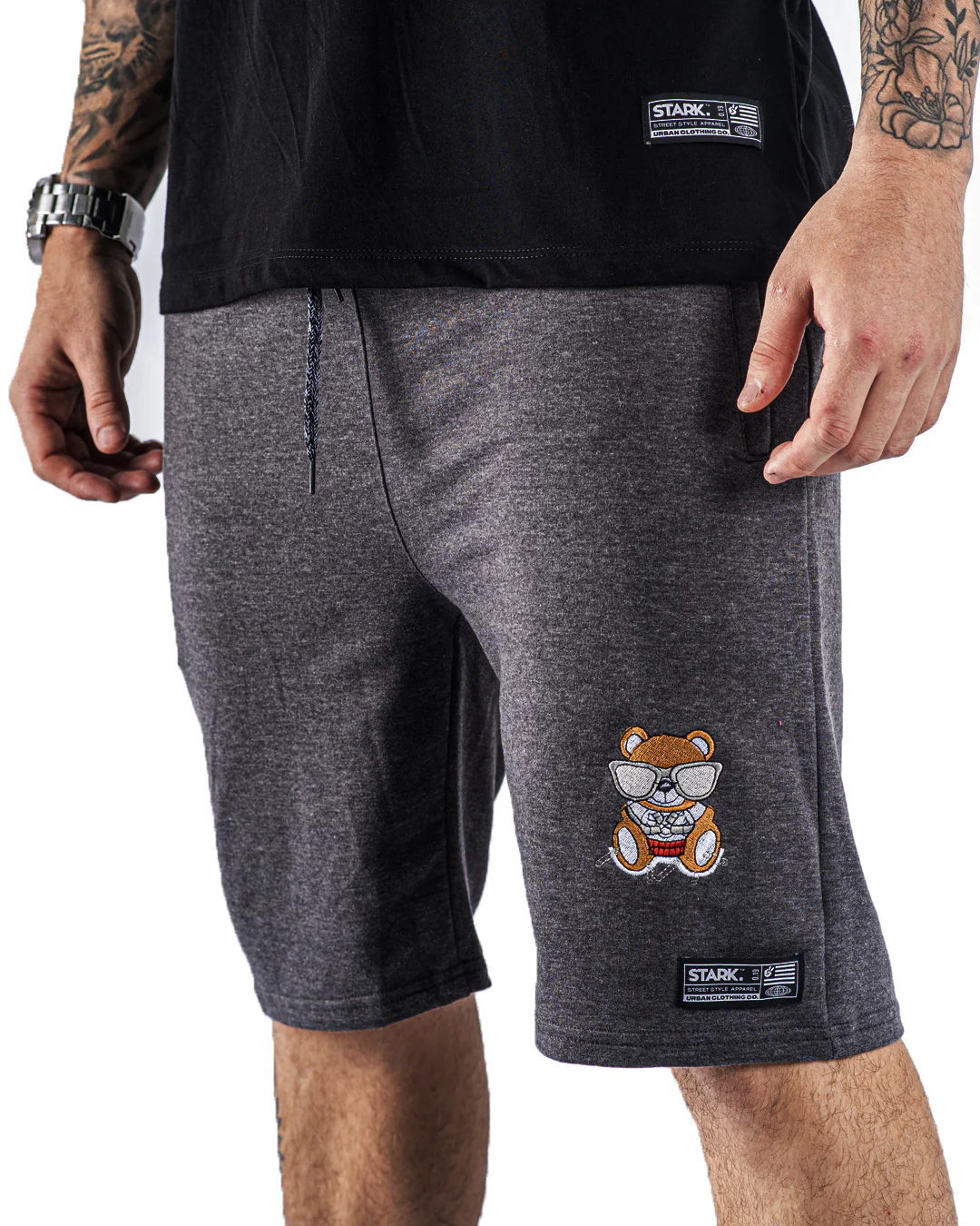 Pantaloneta gris oso