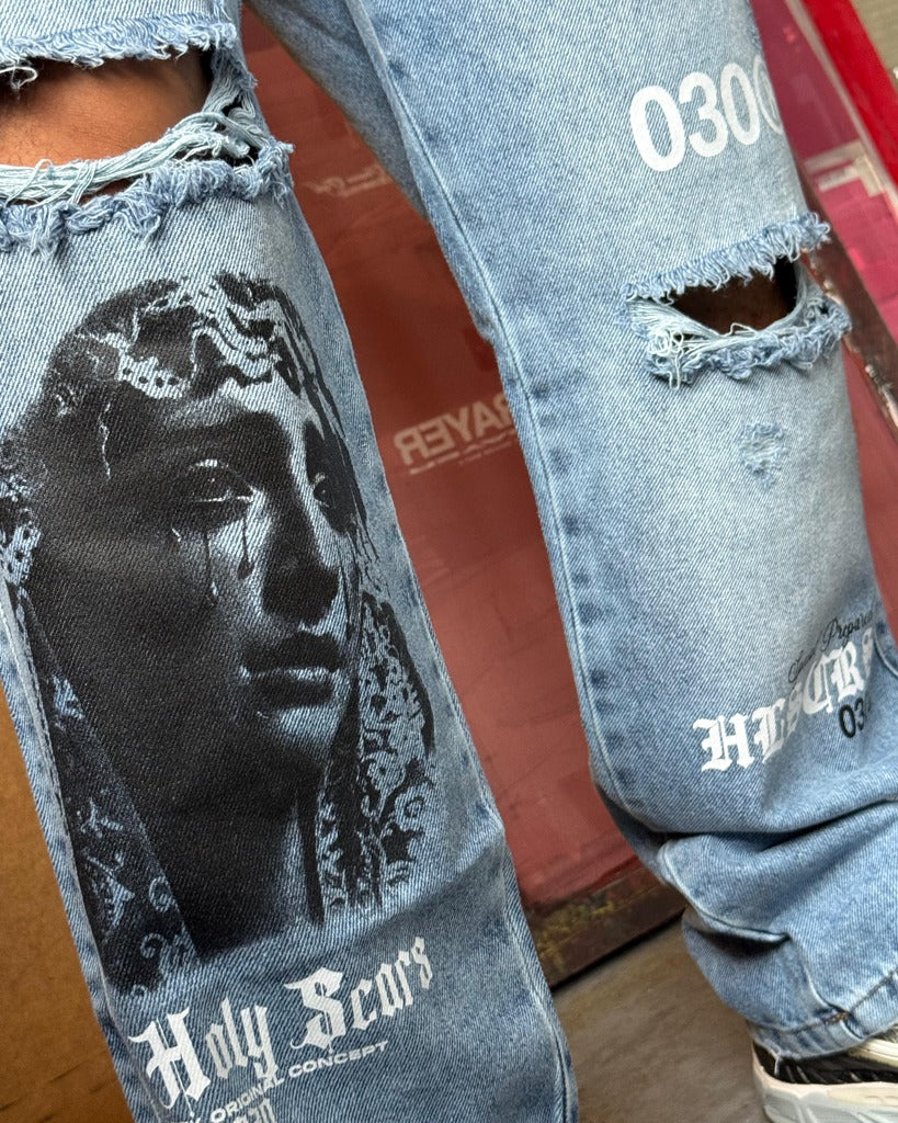 Jean Baggy azul Clasico Stamp -030 Virgen - Image 2