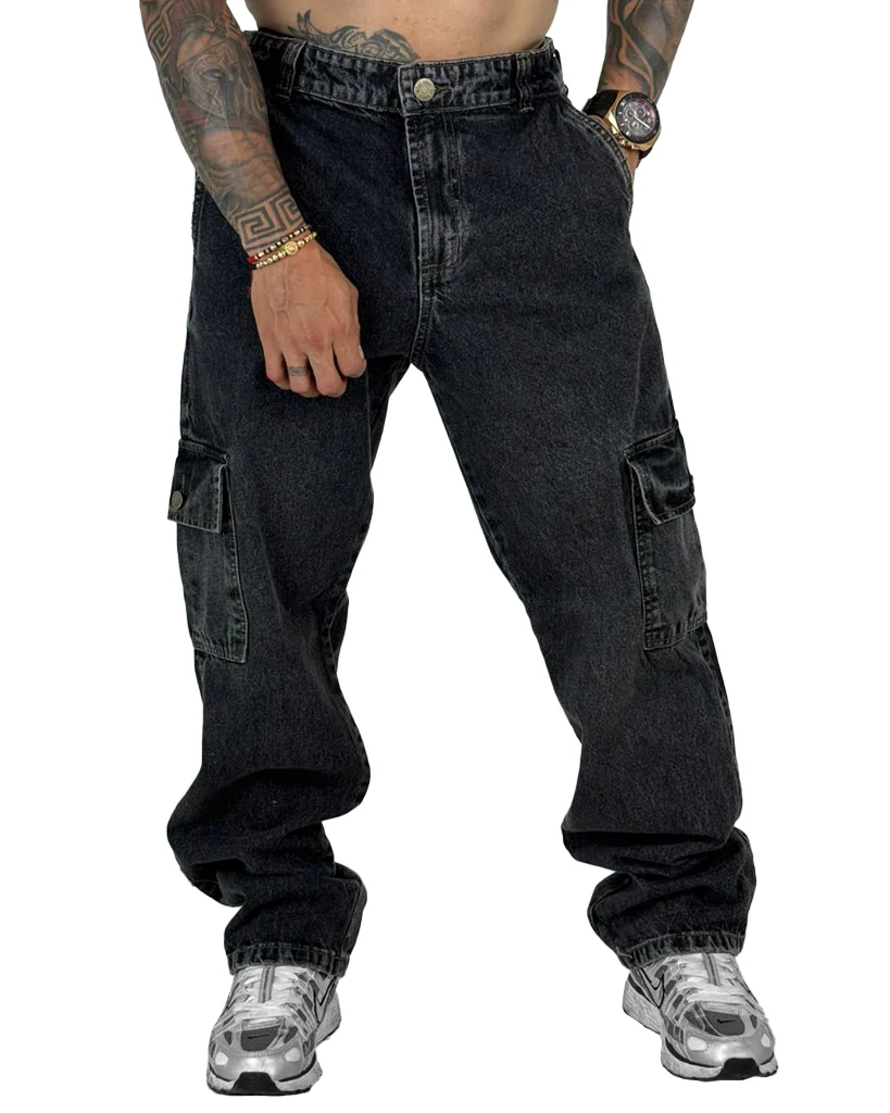 Jean Baggy Cargo Negro Sky Basico + Rotos 004/2 - Image 2