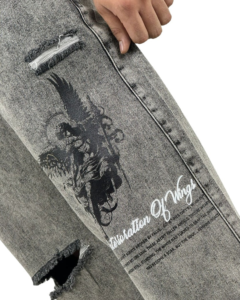 Jean Baggy Gris Clasico Res-Bot Angel - Image 2