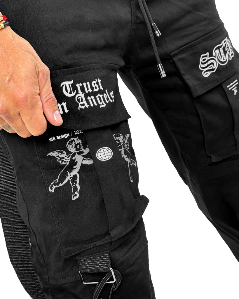 Jogger Negro Tiras Baggy Trust STK - Image 2