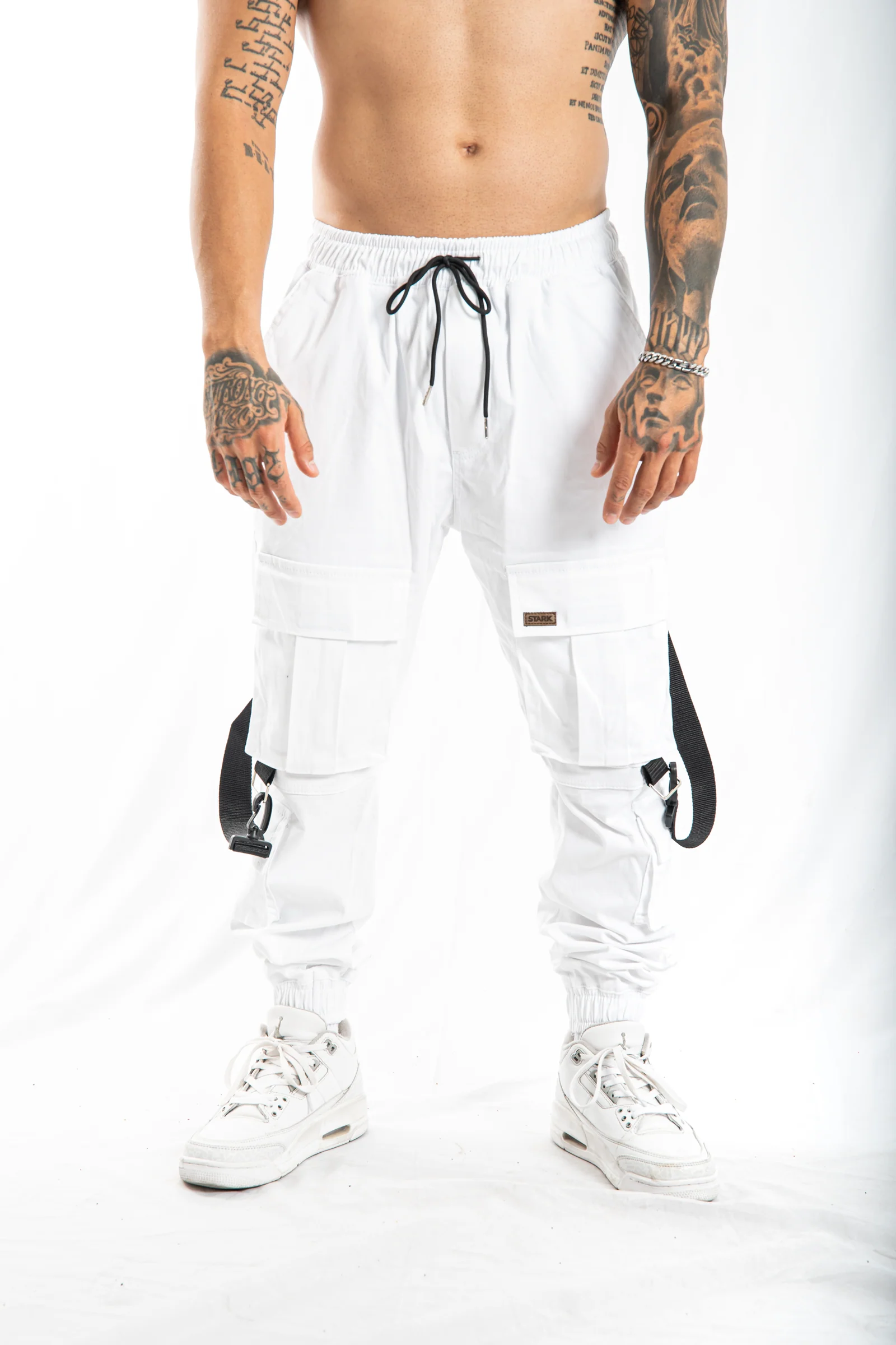 Jogger Blanco 4 Bolsillos Tiras - Image 2