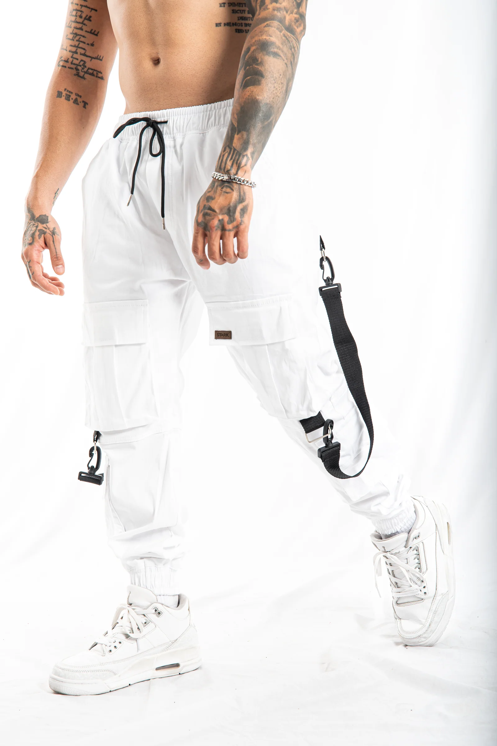 Jogger Blanco 4 Bolsillos Tiras - Image 4