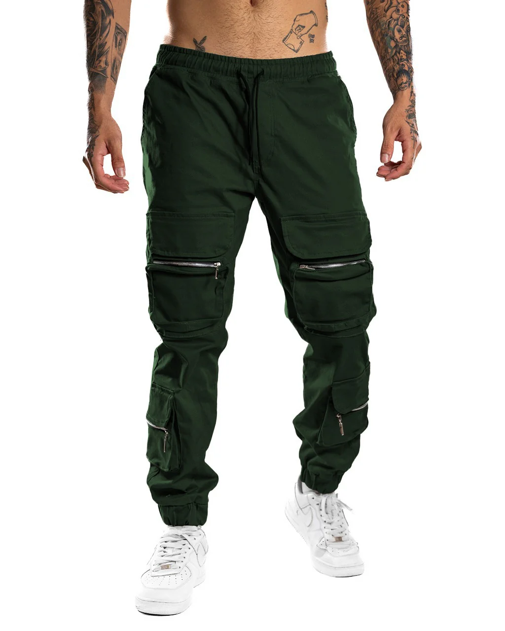 Jogger Camuflado verde militar cierres
