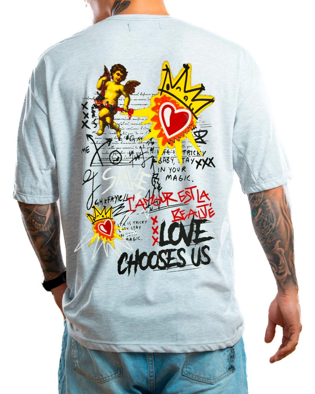 Oversize gris love chooses us - Image 2