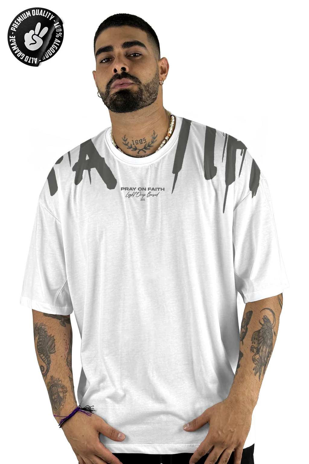 Oversize alto gramaje blanco faith - Image 2