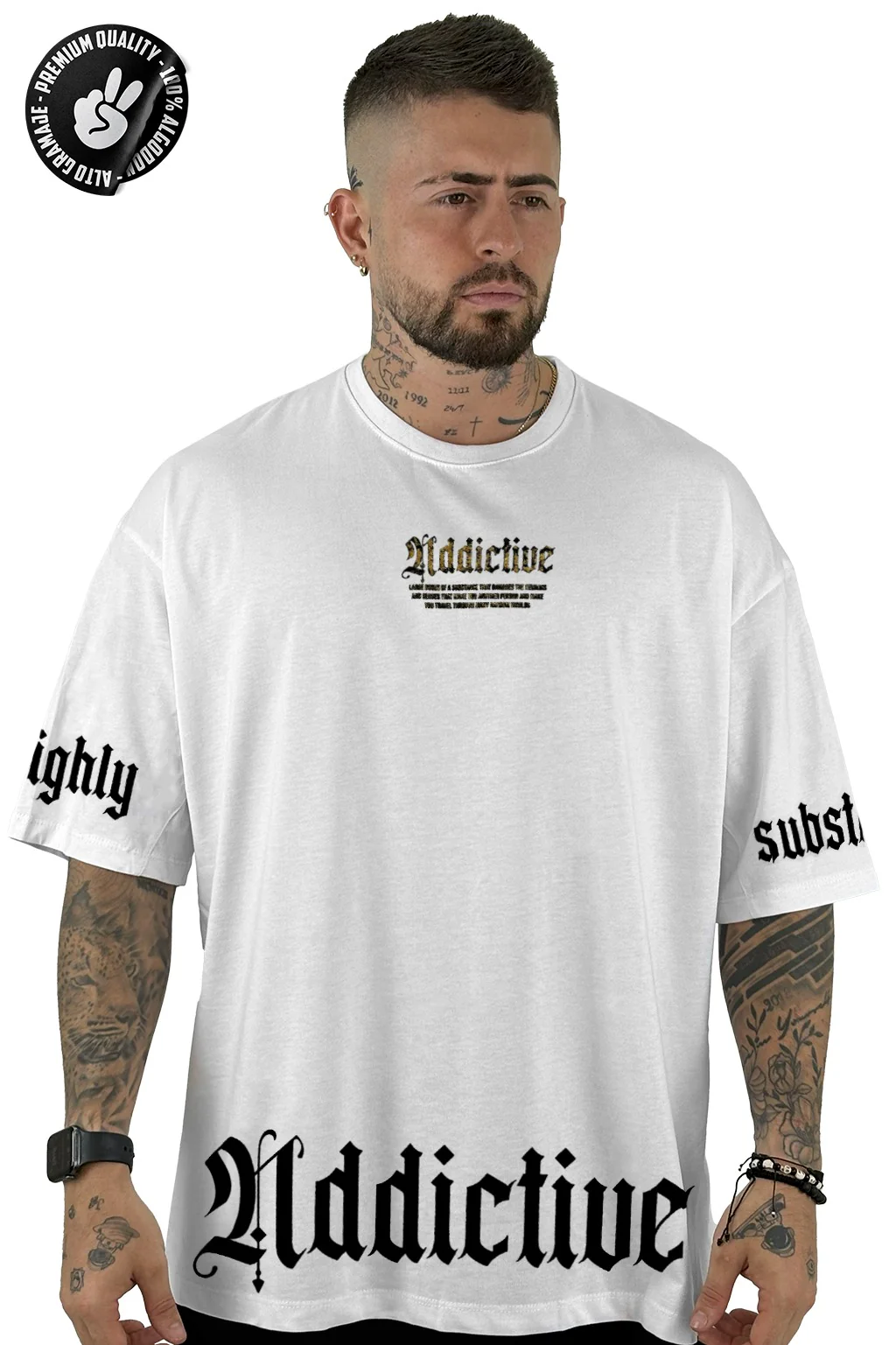 Oversize alto gramaje blanca addictive