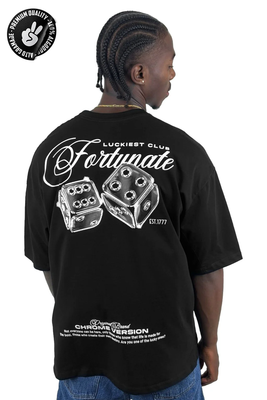 Oversize alto gramaje negra fortunate