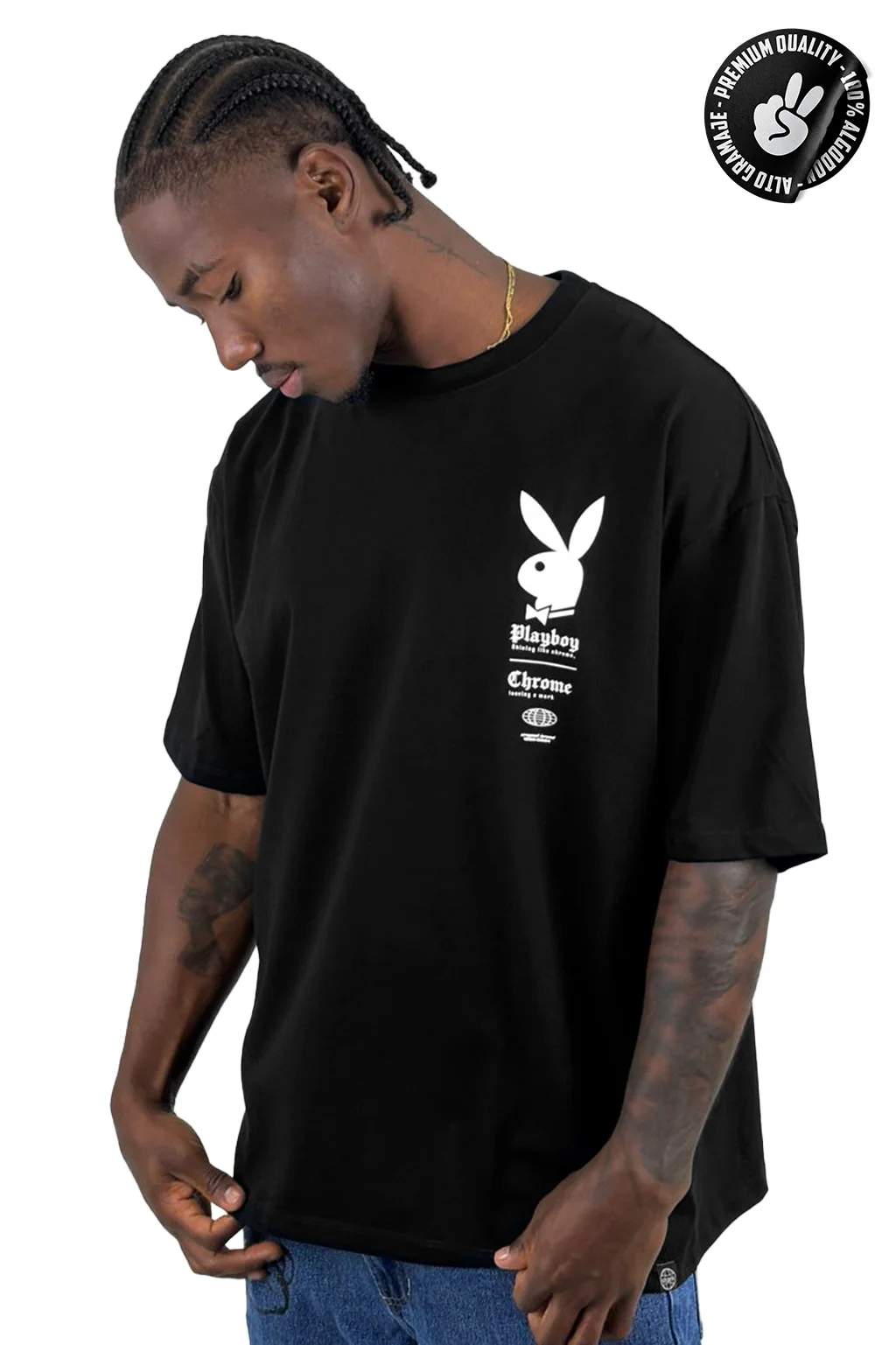 Oversize alto gramaje negra playbunny - Image 2