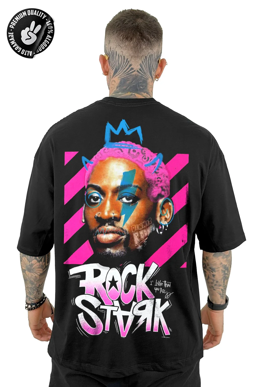 Oversize alto gramaje negra rock stark