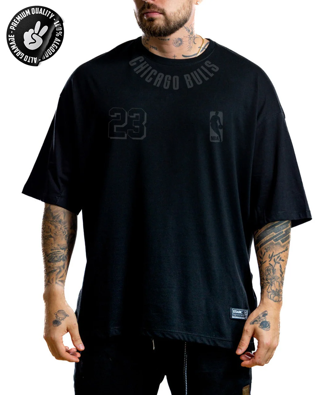 Oversize alto gramaje negra chicago bulls - Image 2