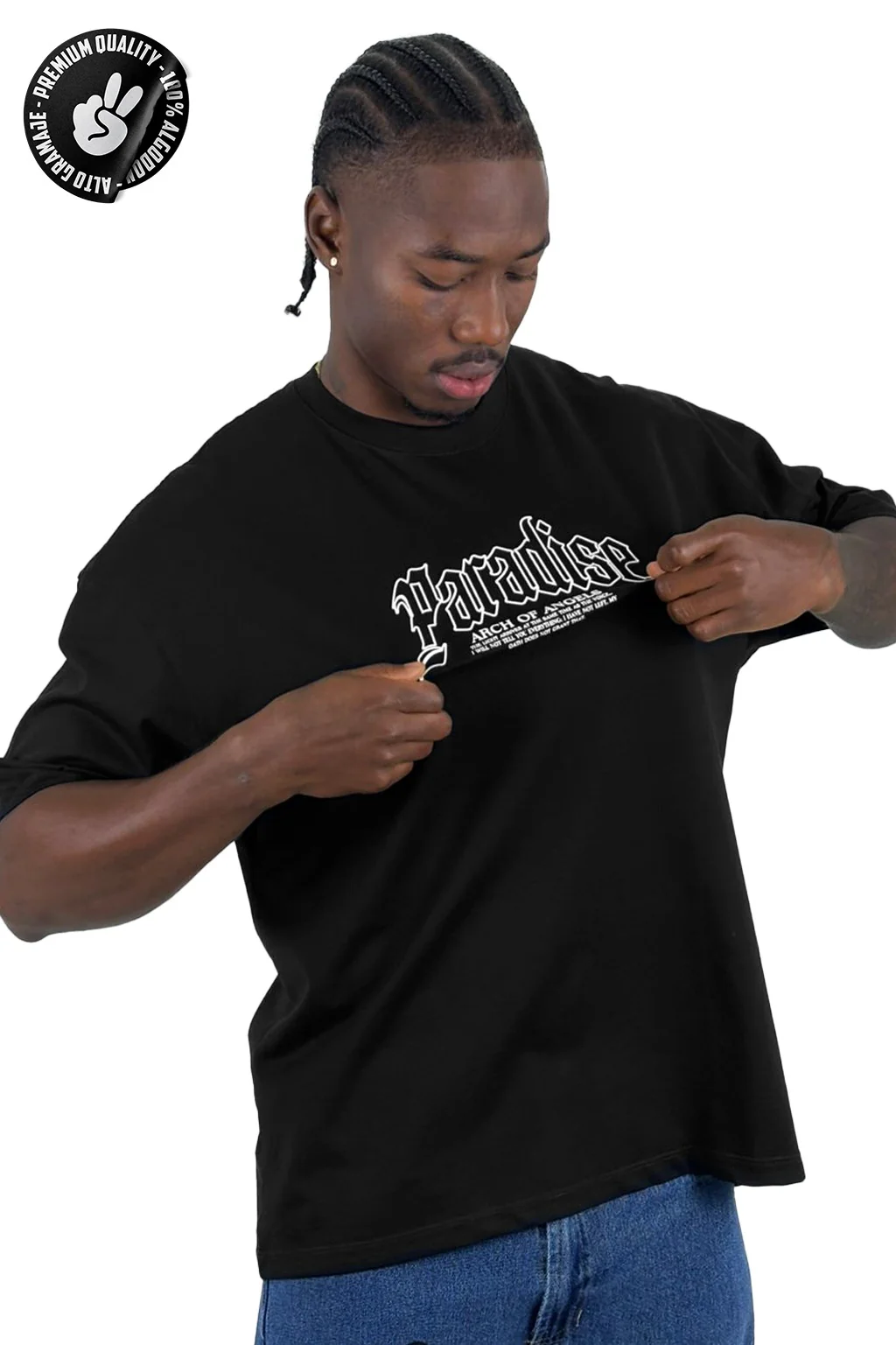 Oversize alto gramaje negra Paradise - Image 2