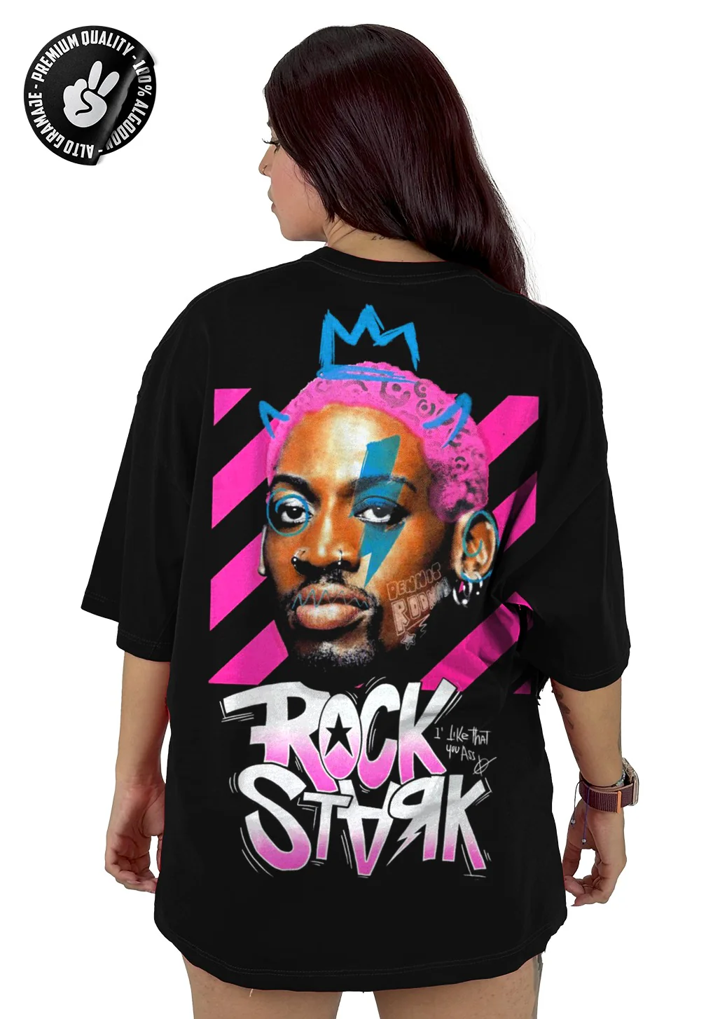 Oversize alto gramaje negra rock stark