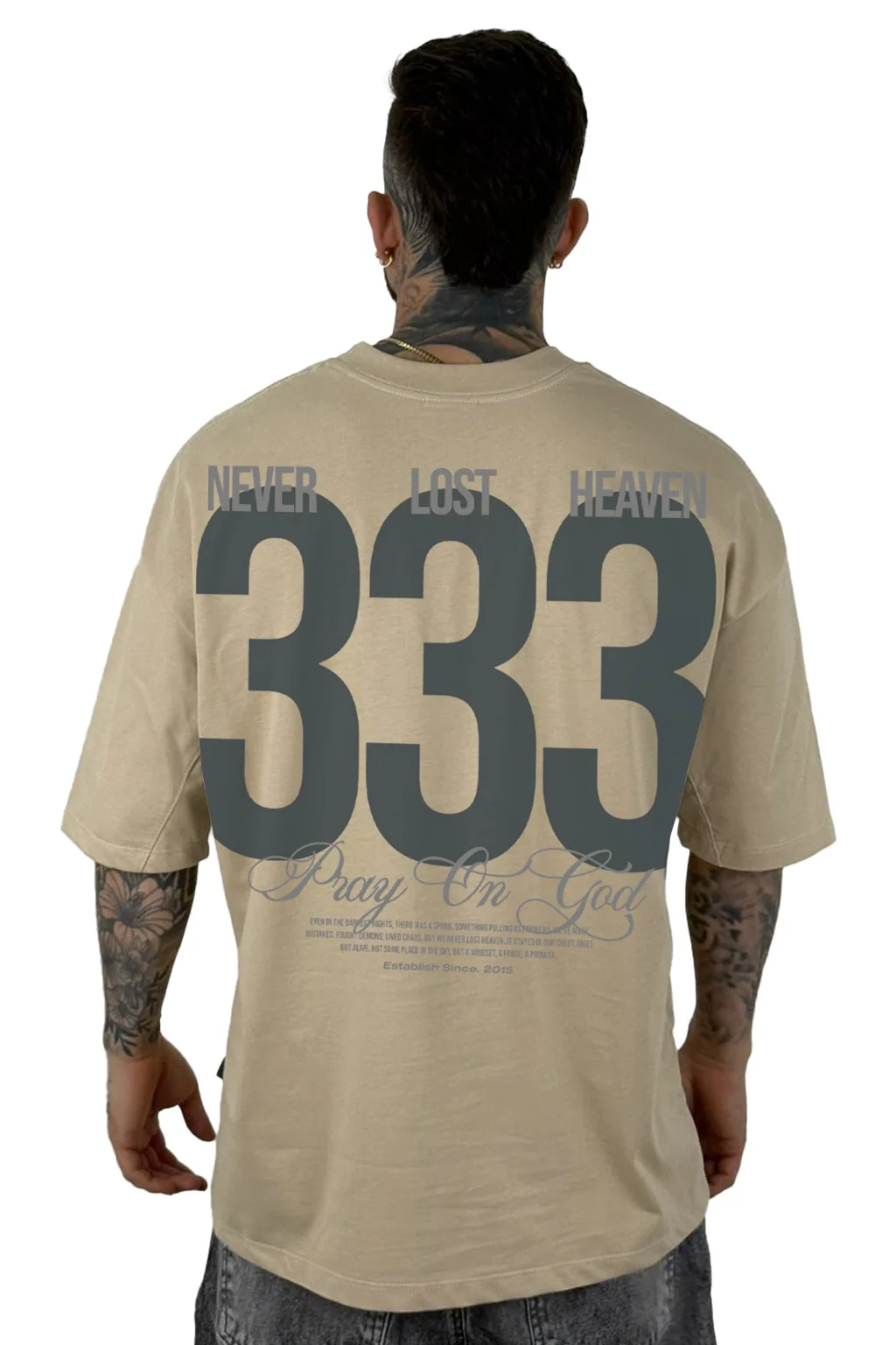 Oversize Beige 333 Never Lost Heaven Alto Gramaje - Image 2