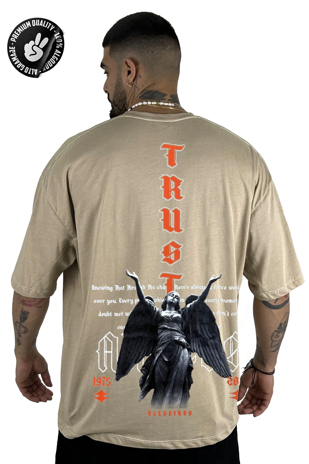 Oversize beige alto gramaje trust - Image 2