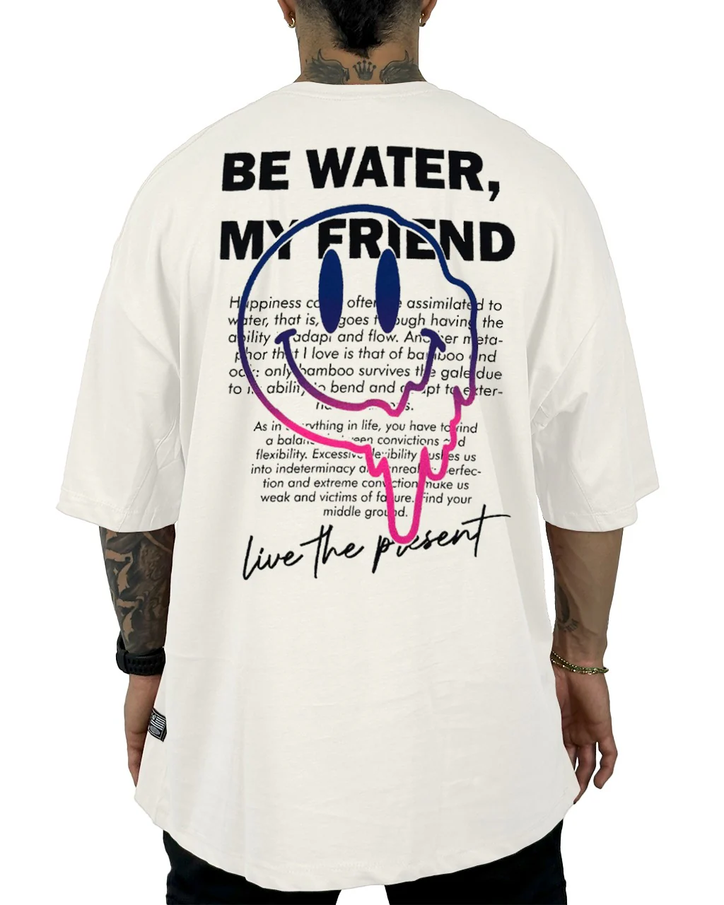 Oversize Blanca Be Water My Friend Alto Gramaje - Image 2