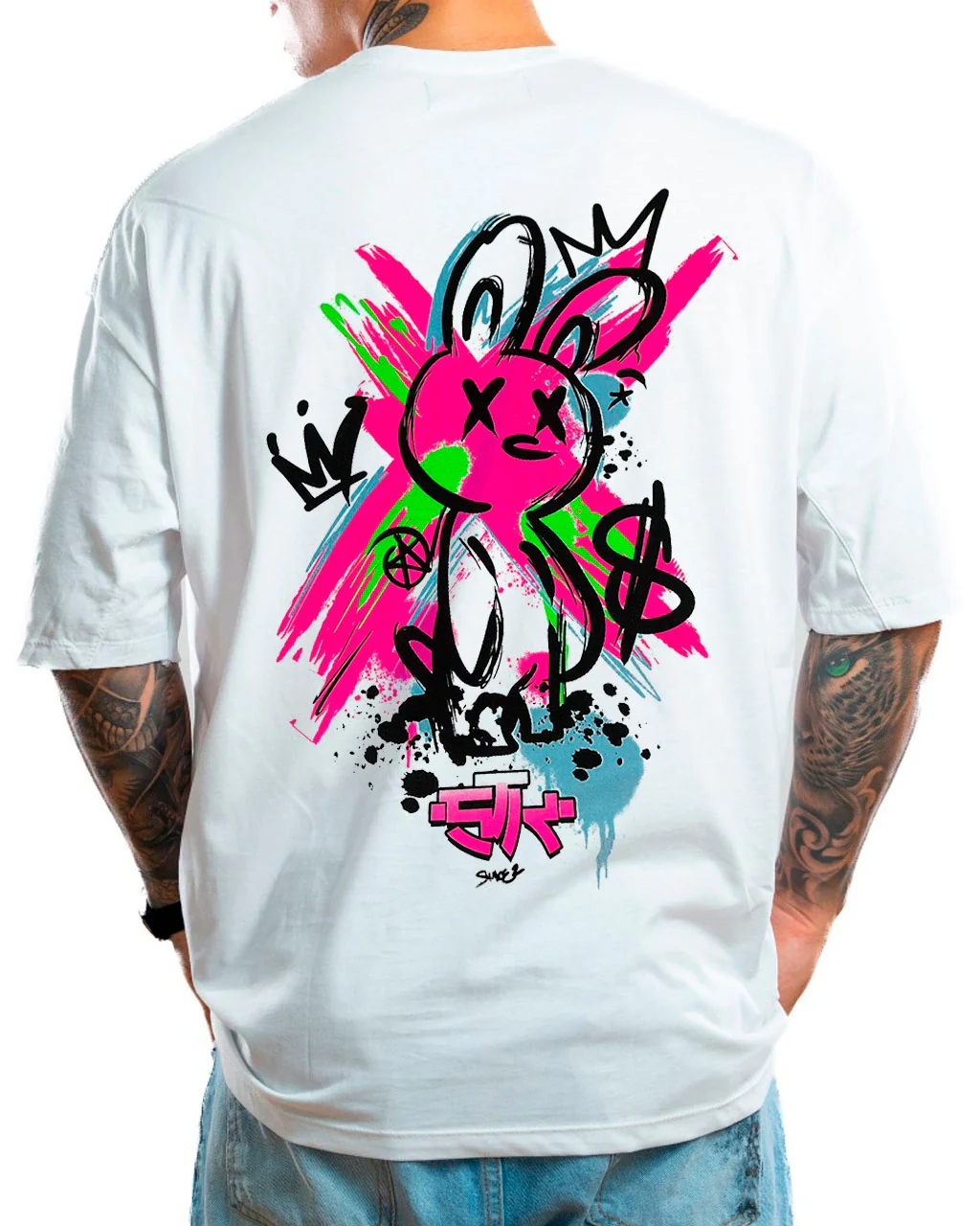 Oversize blanca bunny neon corona