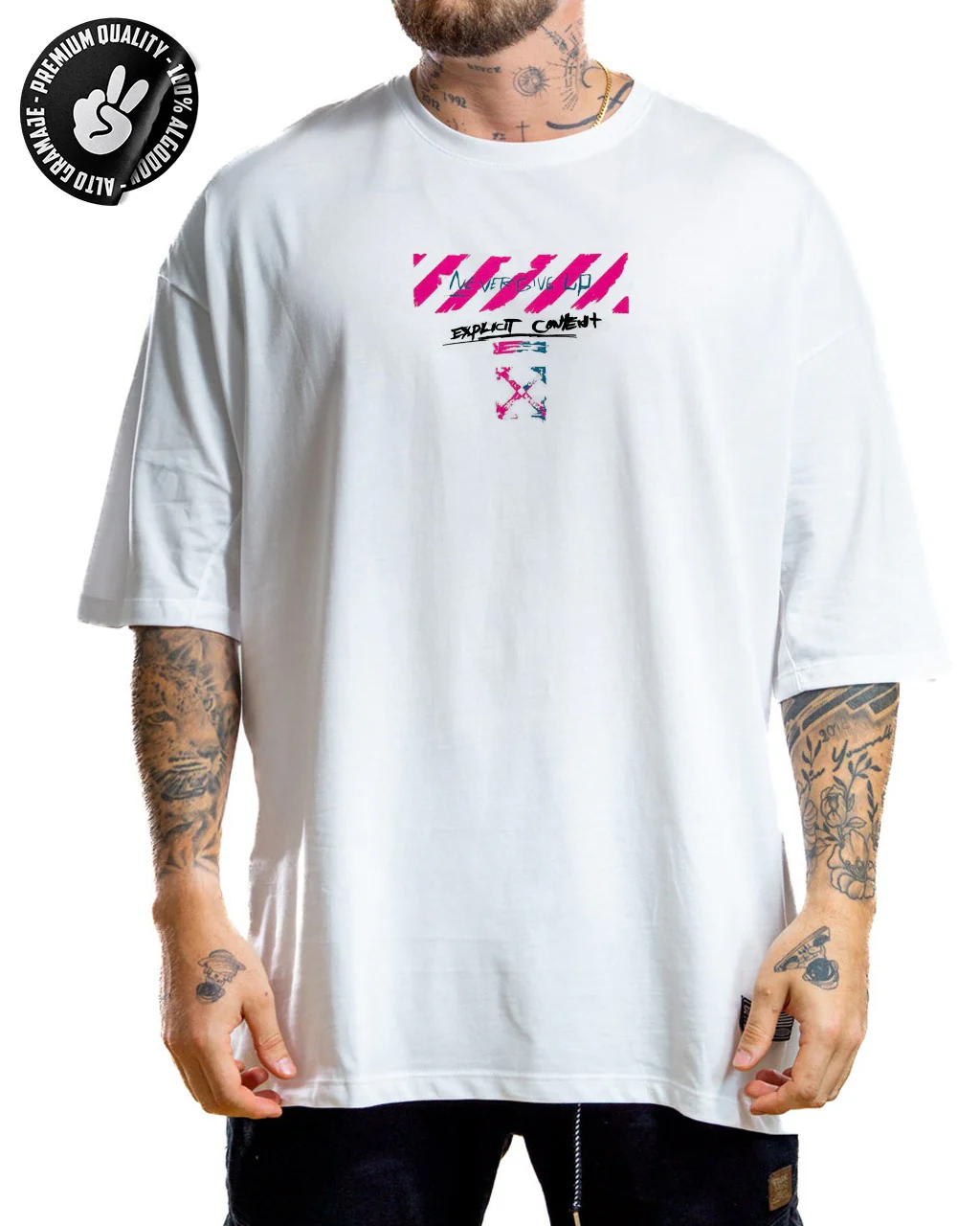 Oversize Blanca Explicit off white Alto Gramaje - Image 2