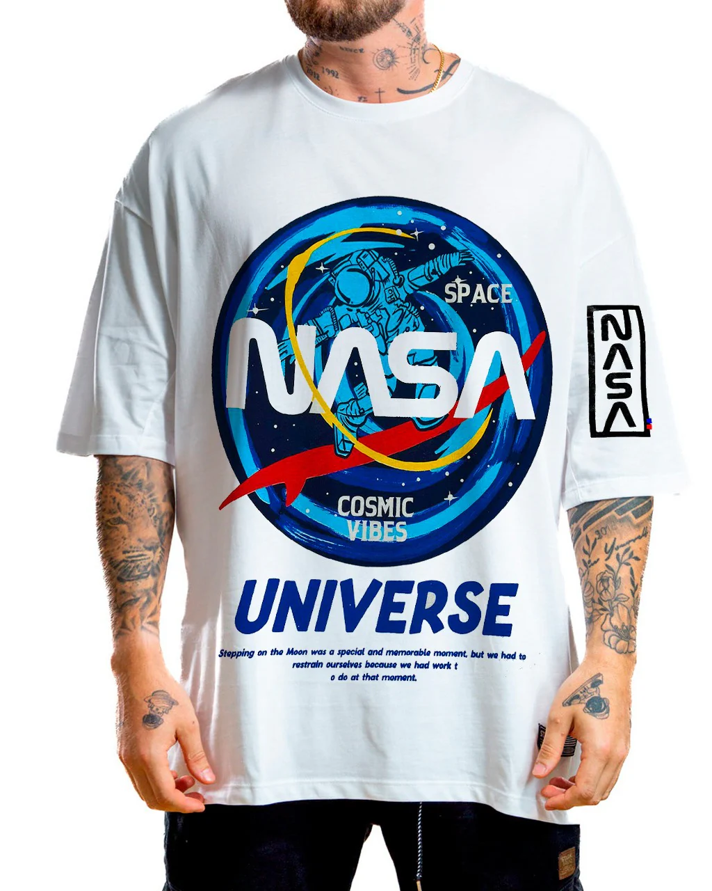 Oversize blanco nasa universe