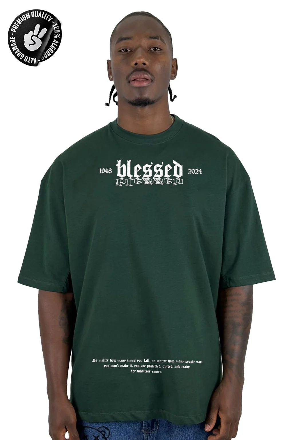 Oversize verde blessed alto gramaje - Image 2