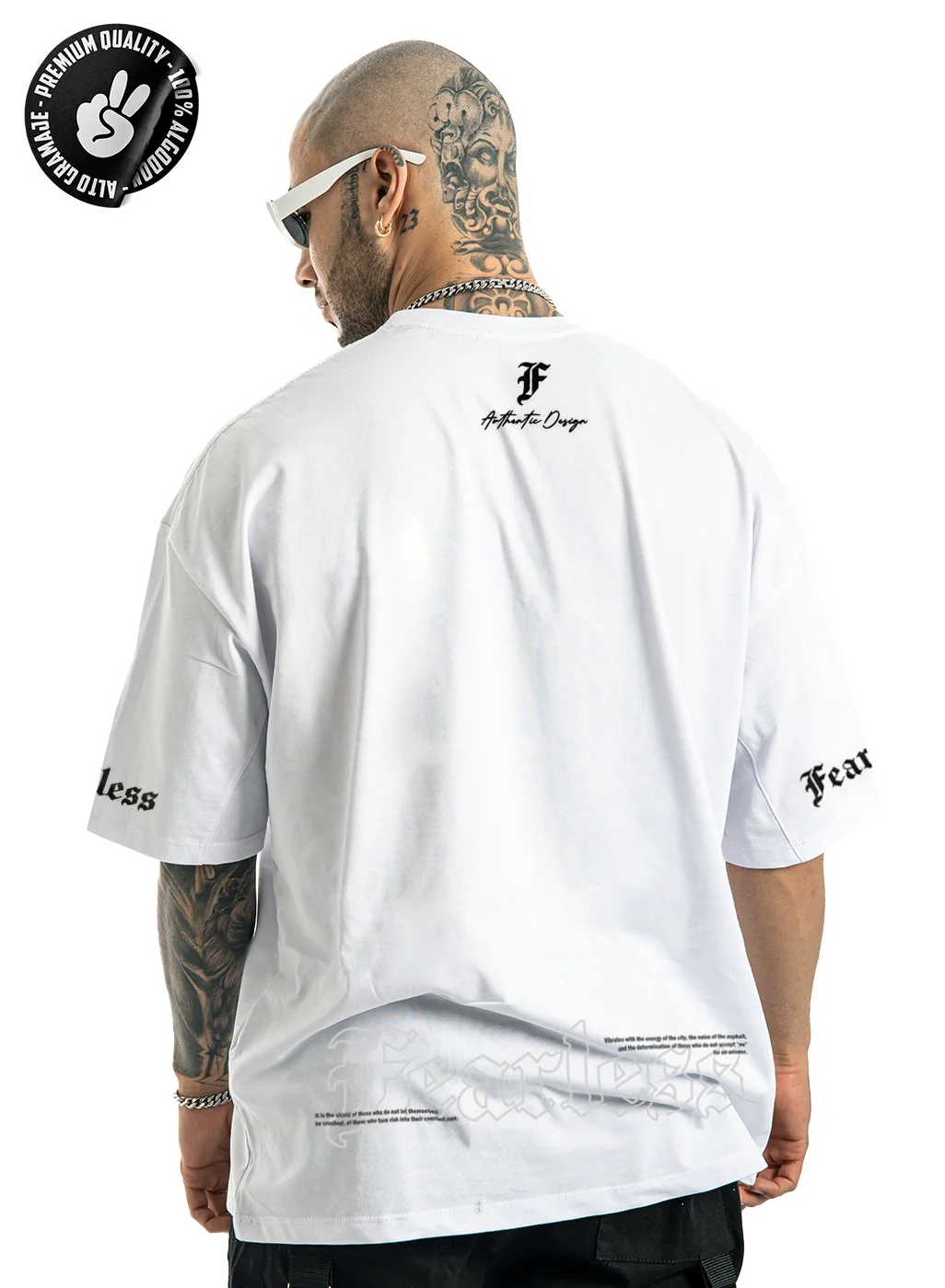 Oversize fearless blanco alto gramaje - Image 2