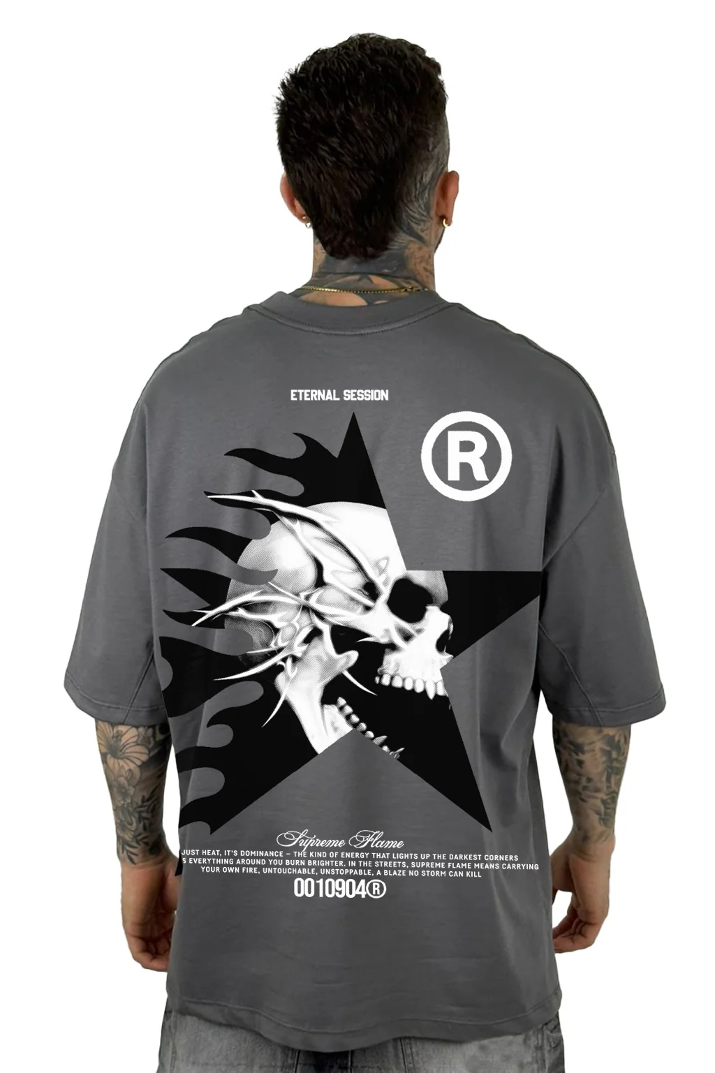 Oversize gris supreme flame alto gramaje