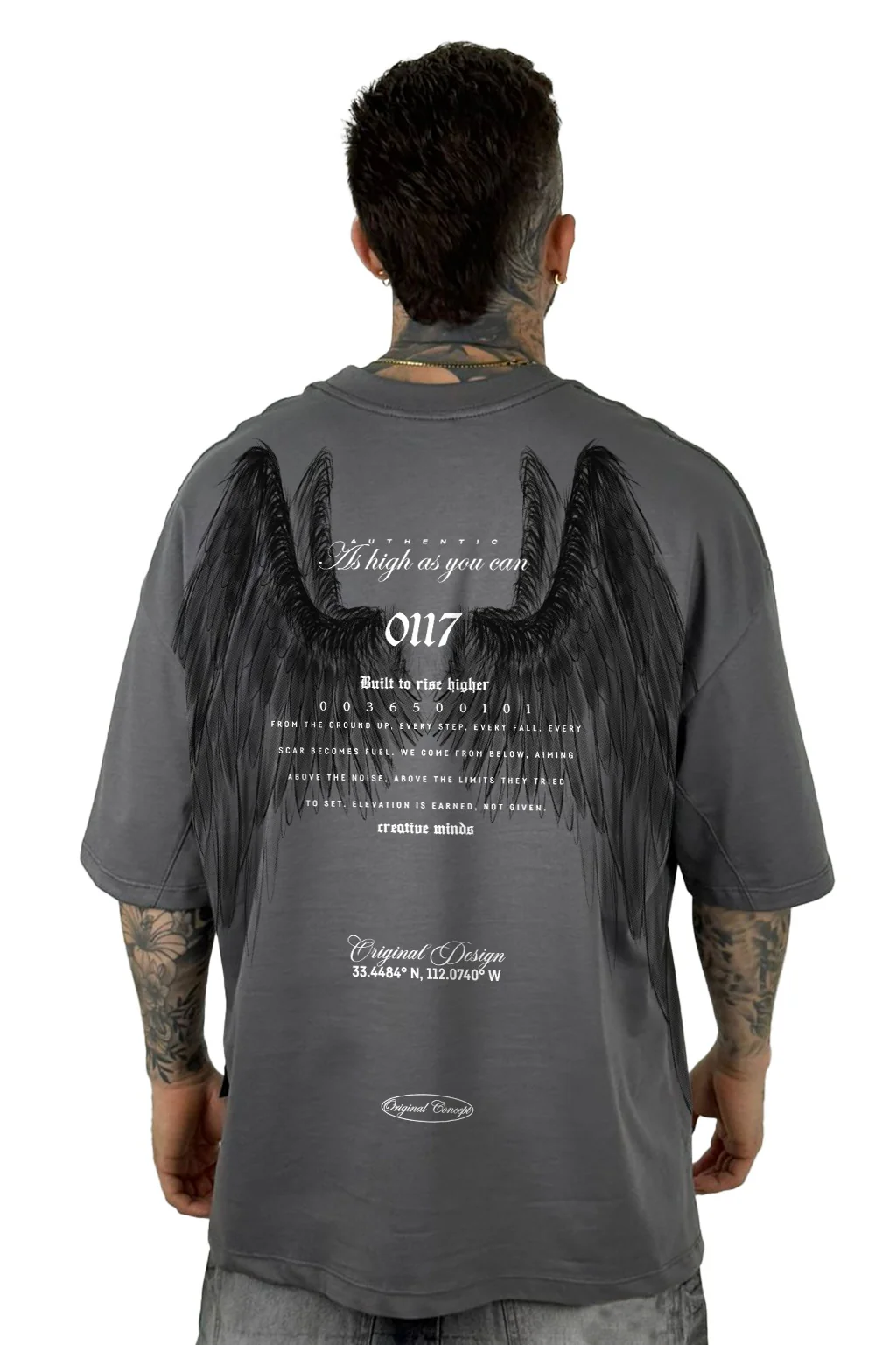 Oversize Gris As High as You Can Alas Alto Gramaje
