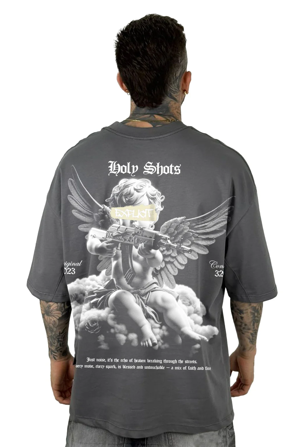 Oversize Gris Holy Shots Alto Gramaje