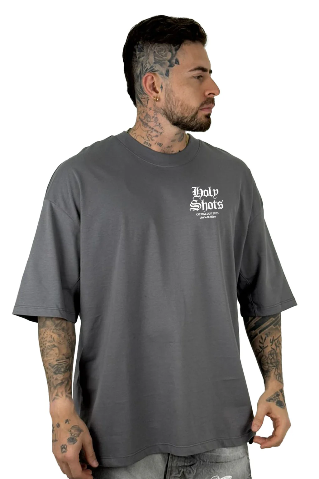 Oversize Gris Holy Shots Alto Gramaje - Image 2